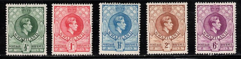 SWAZILAND - Scott # 27//33 MH - KGVI & Shield  Part Set