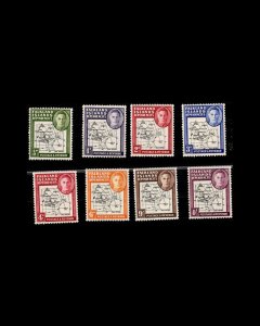 VINTAGE: FALKLAND ISLANDS 1948 OG PH NH  SCOTT#1L1-1L8 $18.40 LOT#VSAFALK1948R-K