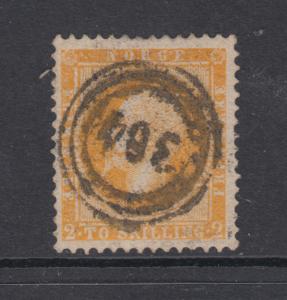 Norway Sc 2a used 1856 2s orange King Oscar I, F-VF