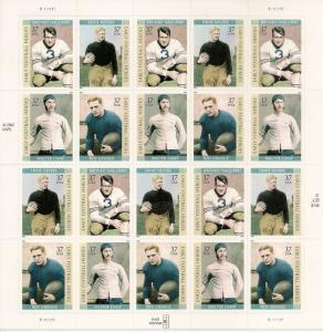 US 3808-3811 3811a Early Football Heroes 37c sheet 20 MNH 2003