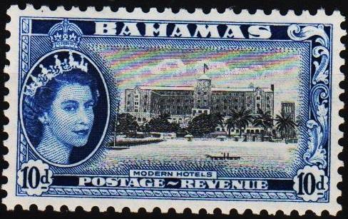 Bahamas.1954 10d  S.G.210 Mounted Mint