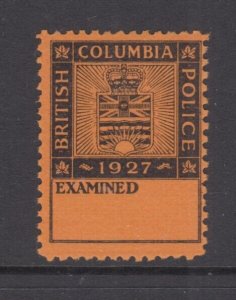 British Columbia (Canada Province Revenue), van Dam BCP1, MLH