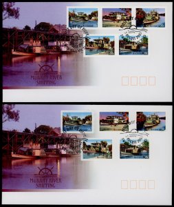 Australia 2173-82 on FDC's - Murray River Shipping