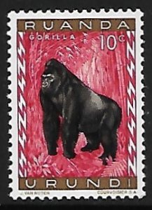 Ruanda-Urundi # 137 - Mountain Gorilla - MNH.....{KZw4}