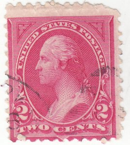 Scott # 250 - 2c Carmine - Washington, Type I -  Used