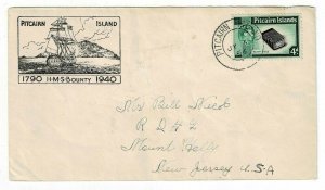 Pitcairn Island 1956 cover to the U.S.