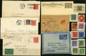 CANADA Stationery Postage Covers Stamp Collection Used