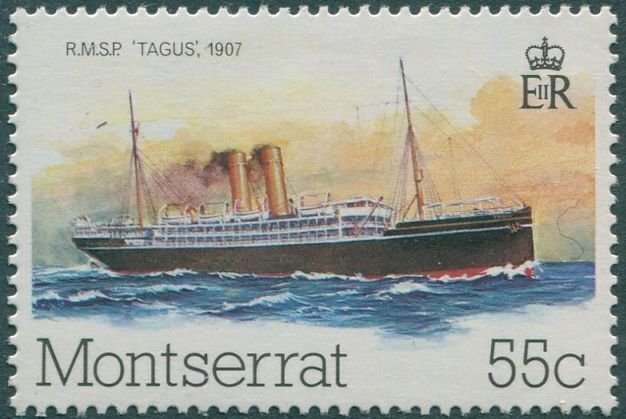 Montserrat 1984 SG615 55c Mail Packet Boat MH