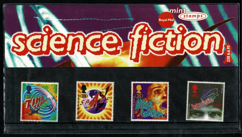 G.B.QE II 1995 SCIENCE FICTION NOVELS MINT (NH) SG1878-81 P.O. PACK 258 SUPERB