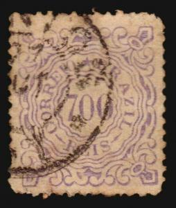 BRAZIL used stamp Sc #97 catalogue value $100 700 reis vibrant color