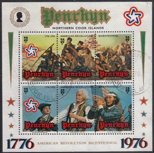 Penrhyn 1976 used Sc #80d American Bicentennial