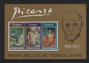 Togo   #C217-C219a MNH 1974 sheet Picasso