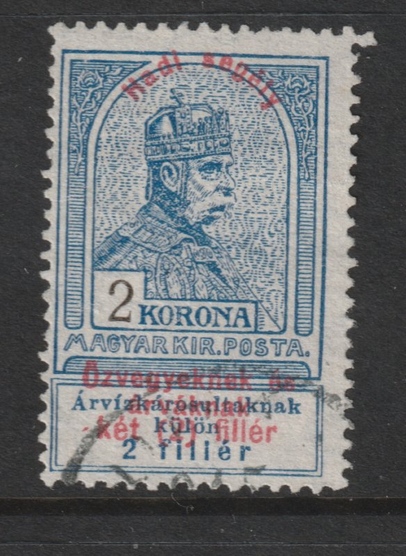 Hungary a used 2k from the 1914 War Charity set