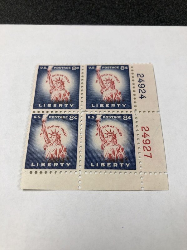 US Scott #1041  8C Statue of Liberty Plate Blocks. Nice Group All Premium Number 