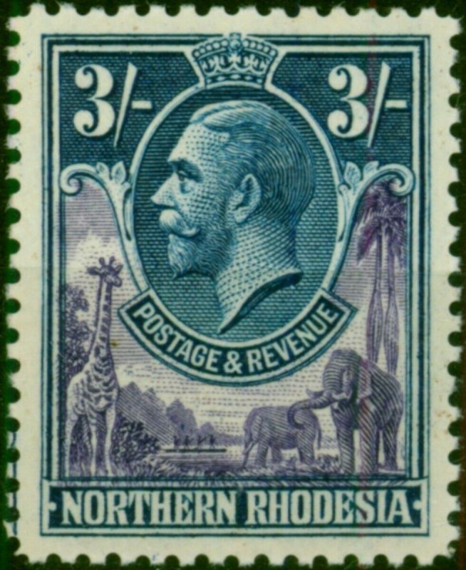 Northern Rhodesia 1925 3s Violet & Blue SG13 V.F MNH