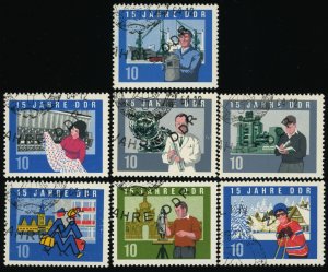 GERMANY DDR Sc 724, 730, 733-35, 737-38 USED - 1964 DDR Occupations-Partial Set