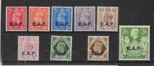 BOIC - SOMALIA 1942 - 1946 SET SG S1/S9 MINT HINGED Cat £55