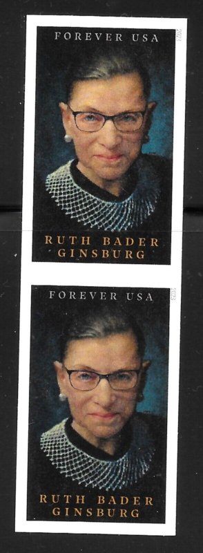 Scott #5821a IMPERFORATE (NO DIE-CUT) 2023 Bader-Ginsburg Vertical Pair, MNH