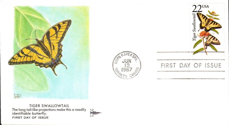 #2300 Tiger Swallowtail Butterfly Gillcraft FDC