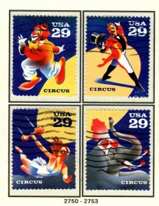 SC# 2750-53 - Circus - used - set of 4 - from album