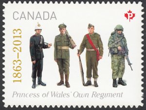 DIE CUT = PRINCESS of WALES' OWN REGIMENT = BK stamp Canada 2013 #2635i MNH