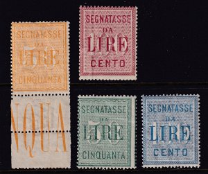 Sc# J21 / J24 Italy 1894 - 1903 postage due complete set MNH CV $865.00 Stk #1