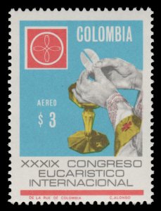 COLOMBIA AIRMAIL STAMP 1968. SCOTT # C501. UNUSED
