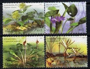 MALAYSIA - 2002 - Aquatic Plants - Perf 4v Set - Mint Never Hinged