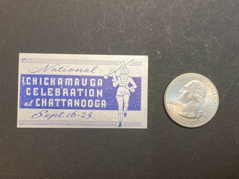 Vintage National Chickamauga Celebration at Chattanooga Poster Stamp/Foil - 1938