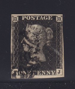 Great Britain # 1 F-VF+ used neat cancel nice color cv $ 325 ! see pic !