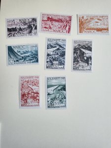 Stamps French Morocco Scott #B38-41, CB31-4 h