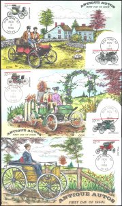 #3019-23 Antique Automobiles Collins FDC Set