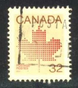 Canada #924 Maple Leaf, used (0.25)