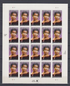 (S) USA #3896 Black Heritage Marian Anderson Full Sheet of 20 MNH