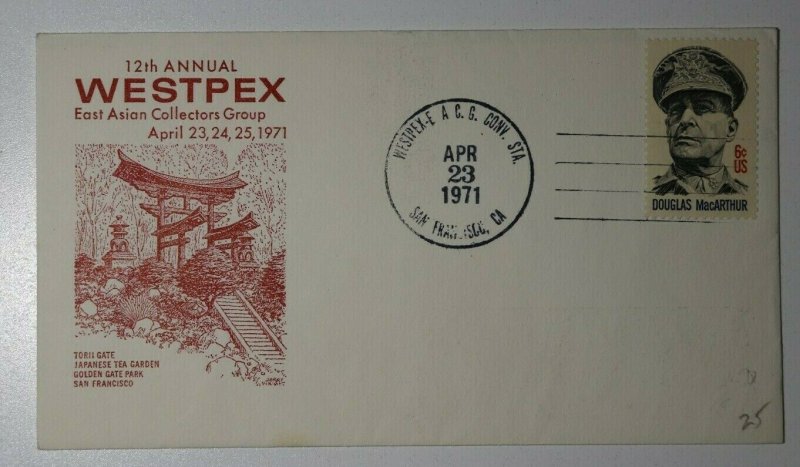 WESTPEX EACG Conv Sta San Francisco CA 1971 Philatelic Expo Cachet Cover 