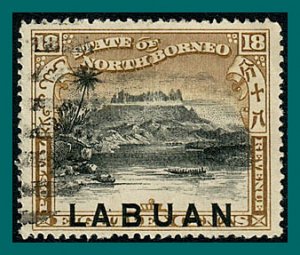 Labuan 1897 Mt Kinabalu, p16, cancelled  #81,SG96b