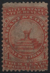 US #RS241b Fine+, appears unused, tiny thin, bright color!