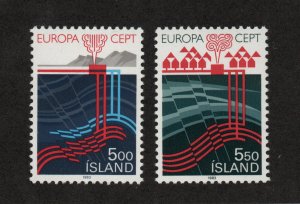 Iceland - Sc# 573 & 574 MNH / EUROPA     -       Lot 0722218