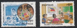 Philippines # 2011-2012, Teaching Philately, Mint NH, 1/2 Cat.