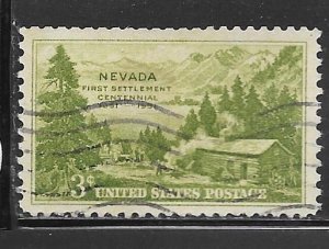 USA 999: 3c Nevada First Settlement, Carson Valley around 1850, used, VF