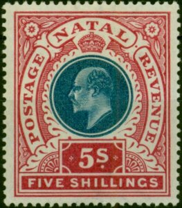 Natal 1902 5s Dull Blue & Rose SG140 Fine MM (2)