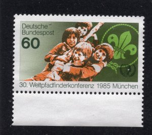 Germany 1985 60pf Scouting, Scott 1446 MNG, value = 95c