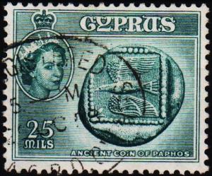 Cyprus.1955 25m S.G.179 Fine Used