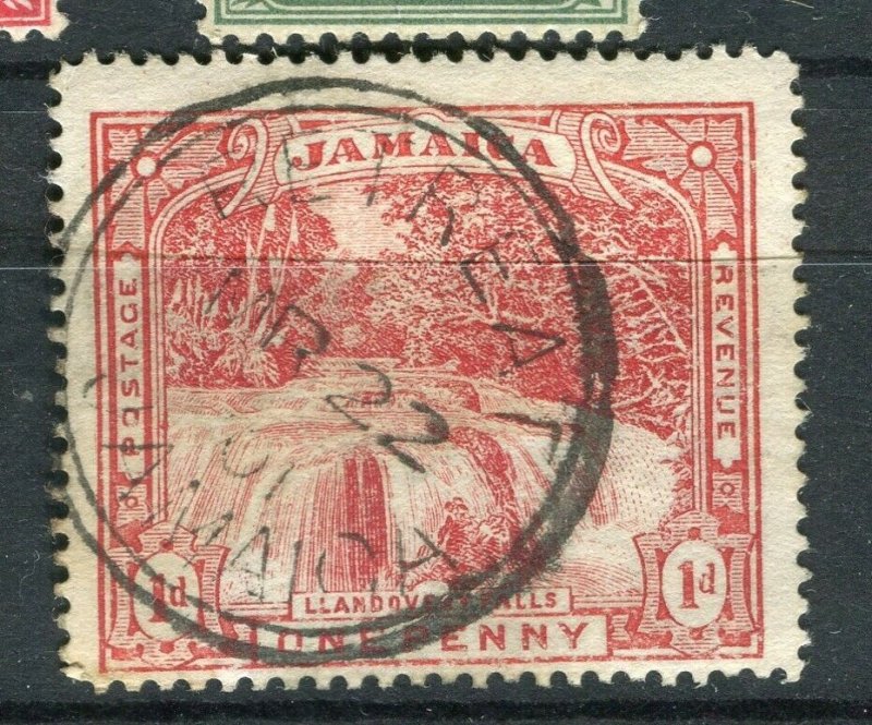 JAMAICA; 1900 early Pictorial Falls issue used 1d. value Postmark