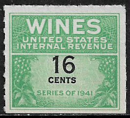 United States #RE128 MNH Wine Stamp