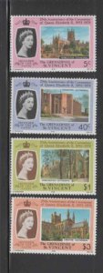 ST. VINCENT GRENADINES #153-156 1978 QEII CORONATION ANNIV. MINT VF NH O.G