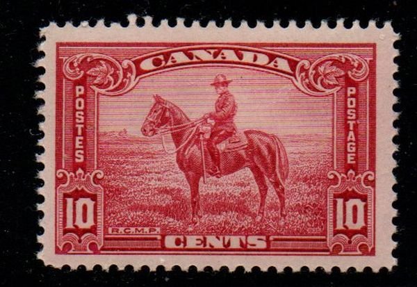 Canada Sc 223 1934 10c RCMP on Horse stamp mint NH