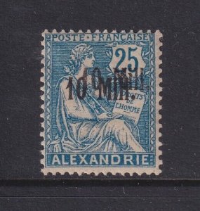 Alexandria (French Offices), Scott 38b (Yvert 42a), MHR, Doubled, signed Roumet