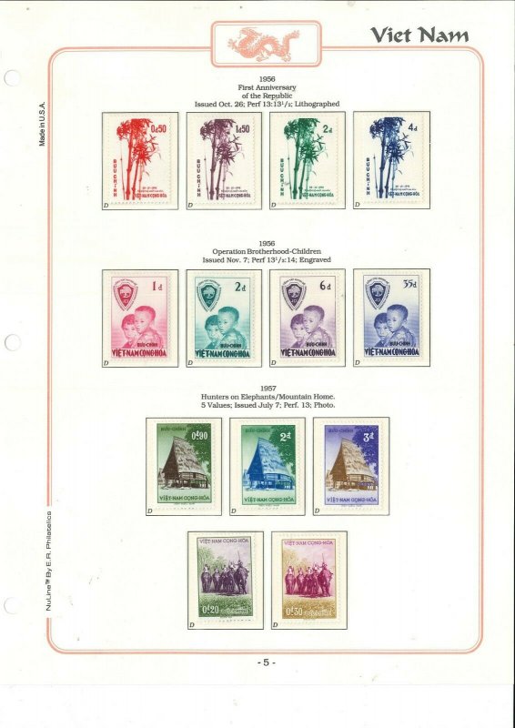 South Viet Nam - 1975 - Sc 1-516 - Complete stamp collection - MNH