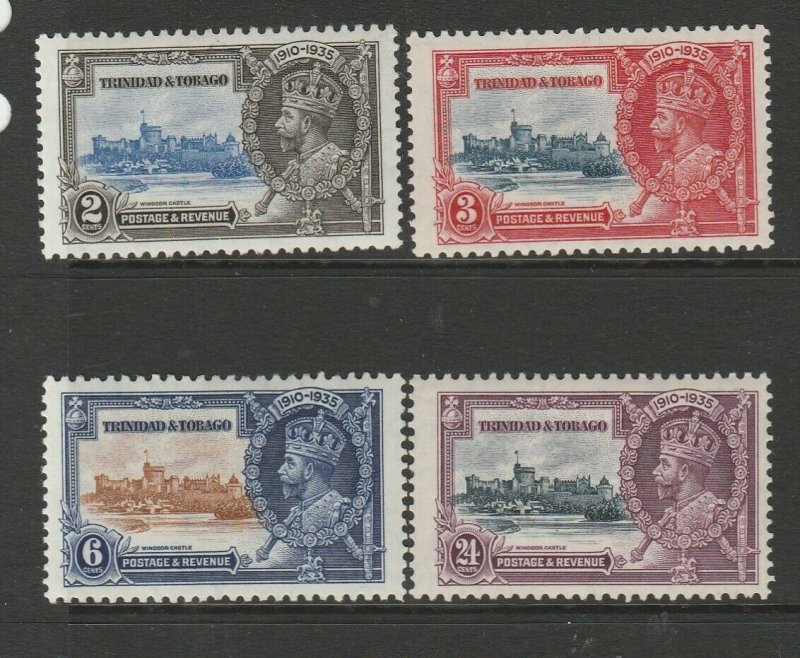 Trinidad & Tobago 1935 Silver Jubilee Fresh MM SG 239/42